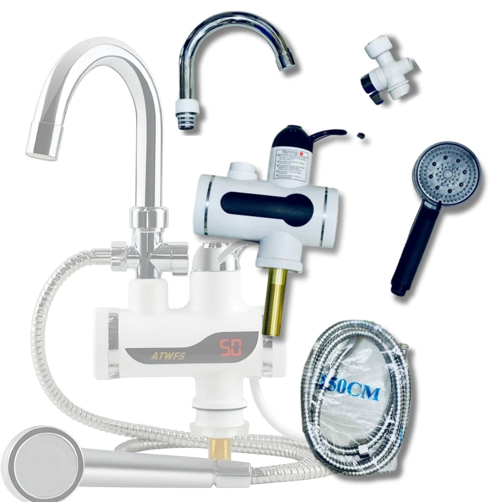 Robinet Chauffant Instantané Pro 3000W 360° – Affichage LED™